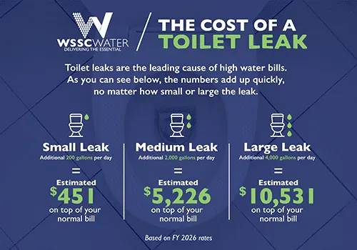 toilet leak cost chart