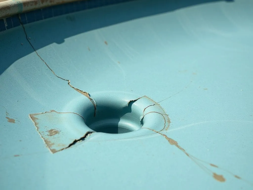 Illustration representing normal swimming pool wear and tear
