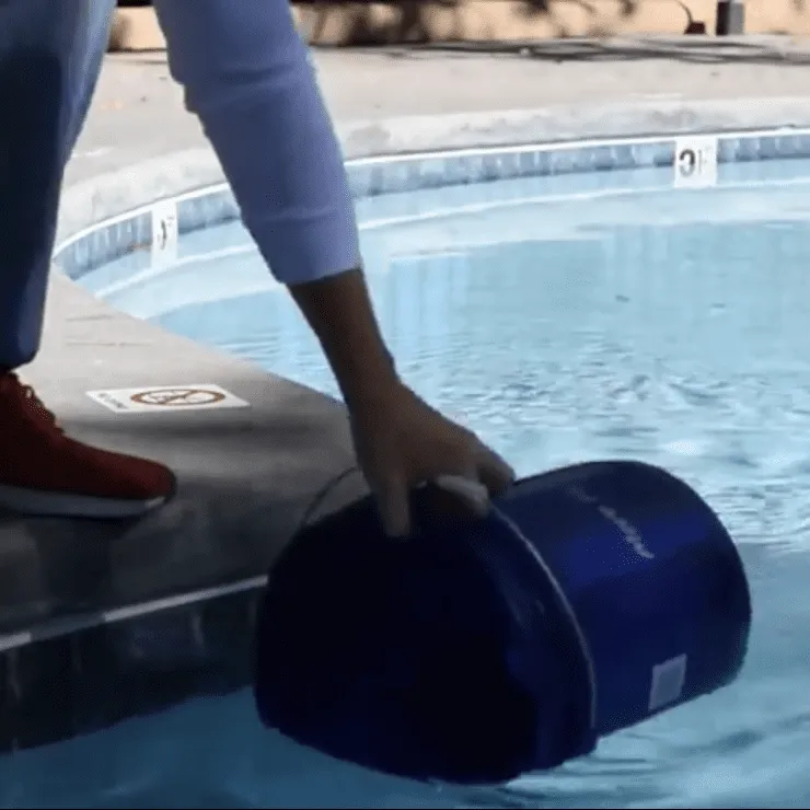 Filling a 5-gallon bucket to about an inch from the top