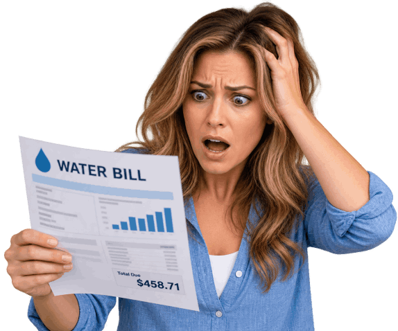 Illustration of a high household water bill